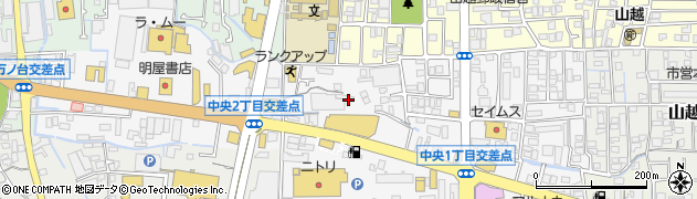 愛媛県松山市中央1丁目周辺の地図