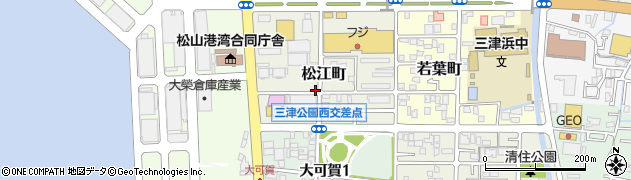 愛媛県松山市松江町周辺の地図
