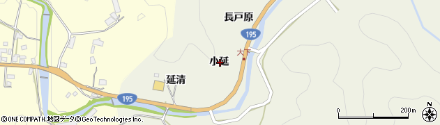 徳島県那賀郡那賀町中山小延周辺の地図