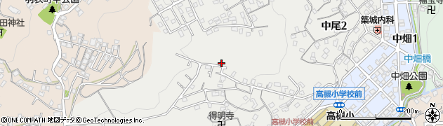 福岡県北九州市八幡東区中尾周辺の地図