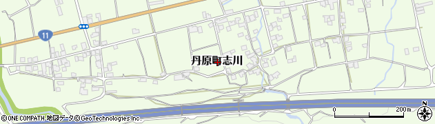 愛媛県西条市丹原町志川周辺の地図
