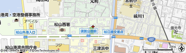 愛媛県松山市須賀町周辺の地図