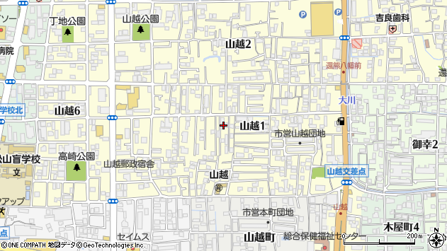 〒791-8013 愛媛県松山市山越（丁目）の地図
