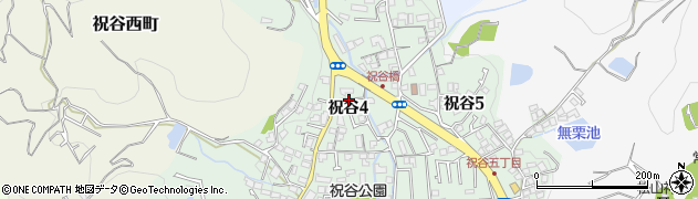 愛媛県松山市祝谷周辺の地図