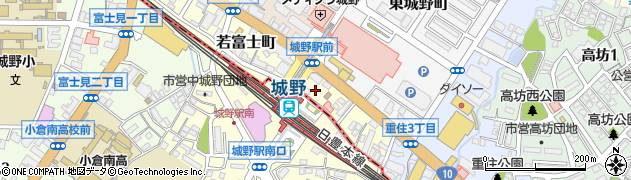城野駅前公園周辺の地図