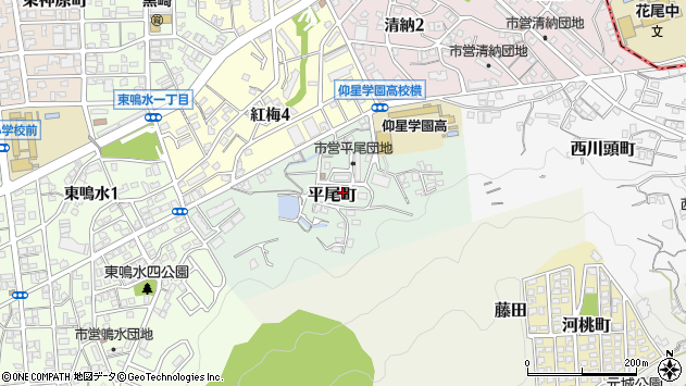 〒806-0018 福岡県北九州市八幡西区平尾町の地図