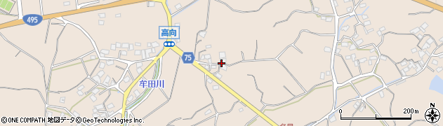 福岡県宗像市田野周辺の地図