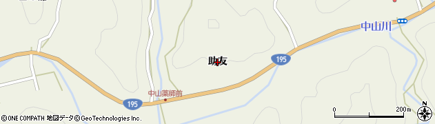 徳島県那賀町（那賀郡）中山（助友）周辺の地図