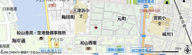 愛媛県松山市元町4周辺の地図