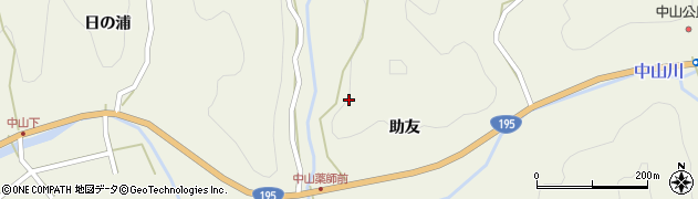 徳島県那賀郡那賀町中山造道周辺の地図