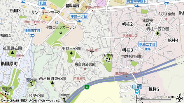 〒805-0063 福岡県北九州市八幡東区東台良町の地図