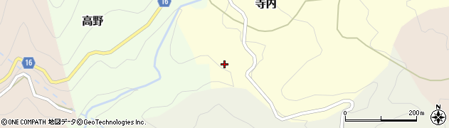 徳島県那賀町（那賀郡）寺内（宮ノ前）周辺の地図