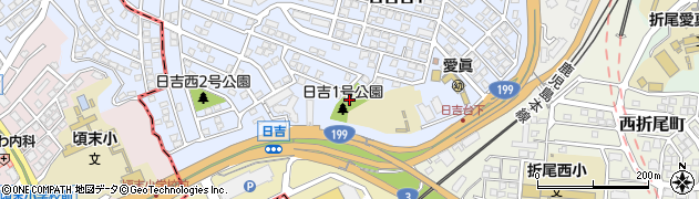 日吉1号公園周辺の地図