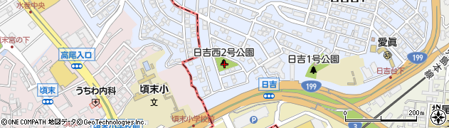 日吉西2号公園周辺の地図