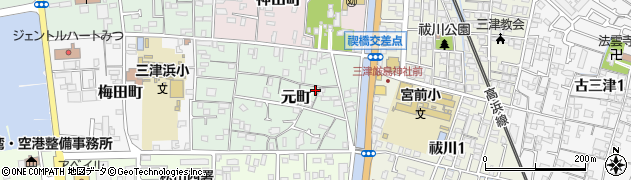 愛媛県松山市元町周辺の地図