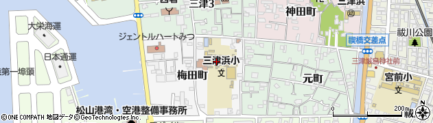 松山市役所　教育委員会保健体育課三津浜共同調理場周辺の地図