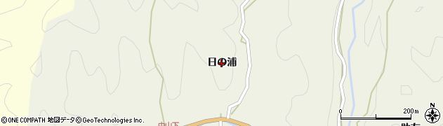 徳島県那賀町（那賀郡）中山（日の浦）周辺の地図