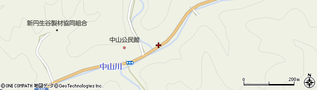 徳島県那賀町（那賀郡）中山（喜安）周辺の地図