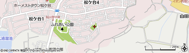 松ヶ台南公園周辺の地図
