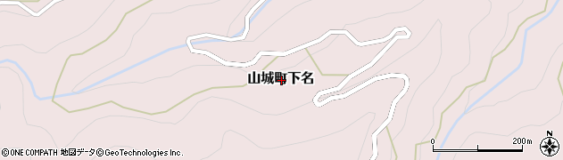 徳島県三好市山城町下名周辺の地図