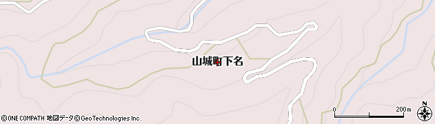徳島県三好市山城町下名周辺の地図