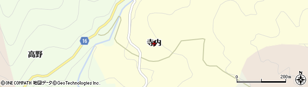 徳島県那賀町（那賀郡）寺内周辺の地図