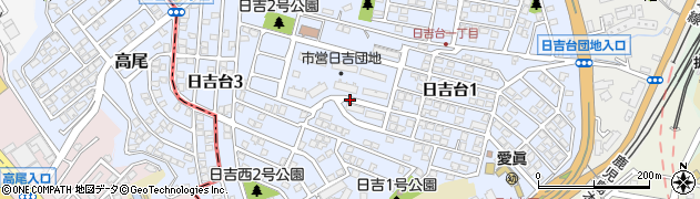 福岡県北九州市八幡西区日吉台周辺の地図