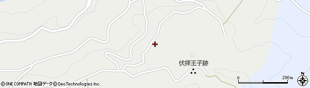 和歌山県田辺市本宮町伏拝290周辺の地図