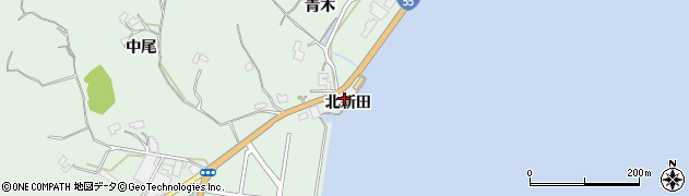 徳島県阿南市橘町（北新田）周辺の地図