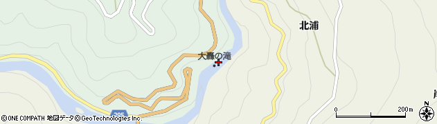 大轟の滝周辺の地図