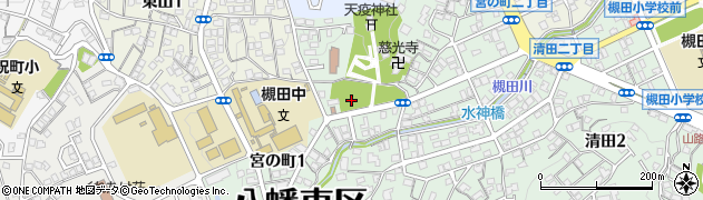 福岡県北九州市八幡東区宮の町周辺の地図