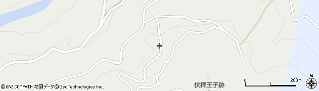 和歌山県田辺市本宮町伏拝268周辺の地図