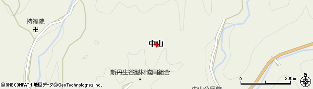 徳島県那賀郡那賀町中山周辺の地図