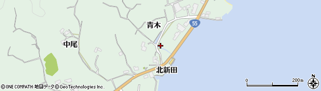 徳島県阿南市橘町（青木）周辺の地図