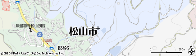 愛媛県松山市山田町周辺の地図