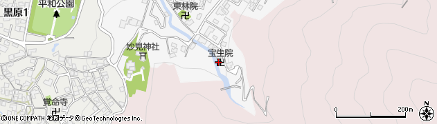 不動滝寺周辺の地図