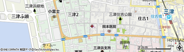 松山市役所　松山市コールセンター・中央図書館三津浜図書館周辺の地図