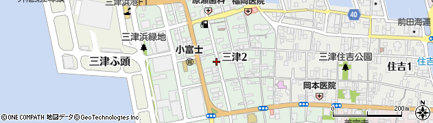 愛媛県松山市三津周辺の地図