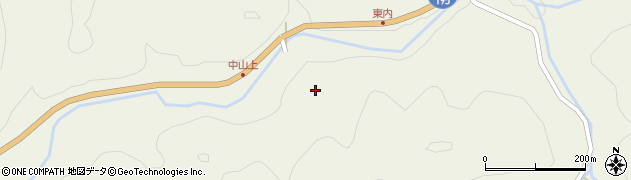 徳島県那賀町（那賀郡）中山（井の木根）周辺の地図