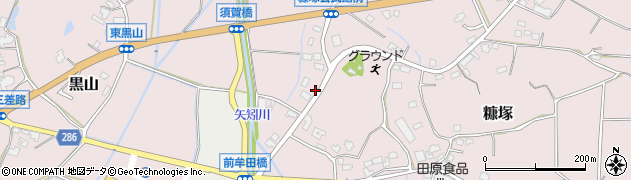 福岡県遠賀郡岡垣町糠塚490周辺の地図