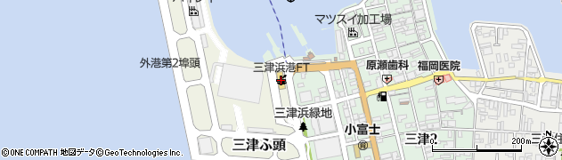 三津浜港ＦＴ（中島汽船）周辺の地図
