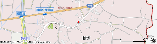 福岡県遠賀郡岡垣町糠塚584周辺の地図