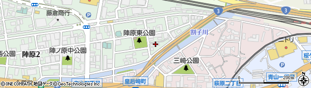 福岡県北九州市八幡西区陣原1丁目6周辺の地図