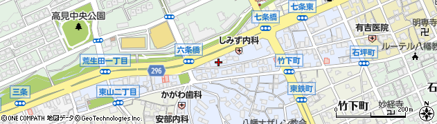 福岡県北九州市八幡東区荒生田周辺の地図