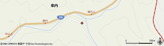 徳島県那賀町（那賀郡）中山（大向）周辺の地図