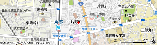 福岡県北九州市小倉北区片野周辺の地図