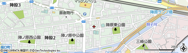 福岡県北九州市八幡西区陣原1丁目周辺の地図