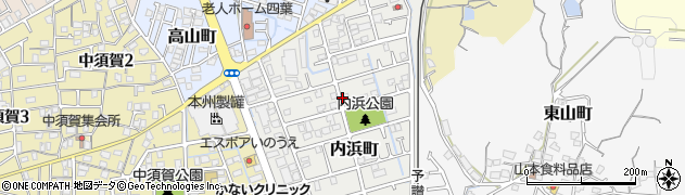 愛媛県松山市内浜町周辺の地図