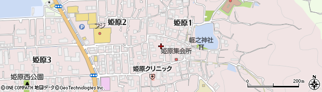 愛媛県松山市姫原周辺の地図
