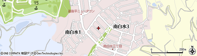 愛媛県松山市南白水周辺の地図